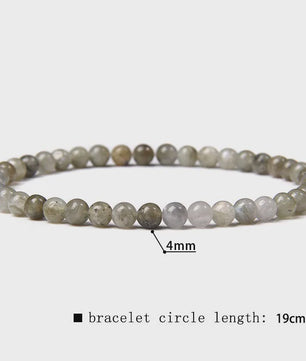 Natuursteen Armband met Kwarts, Kattenoog, Jades & Aquamarijn Kralen - Stretch Bangle voor Dames & Heren