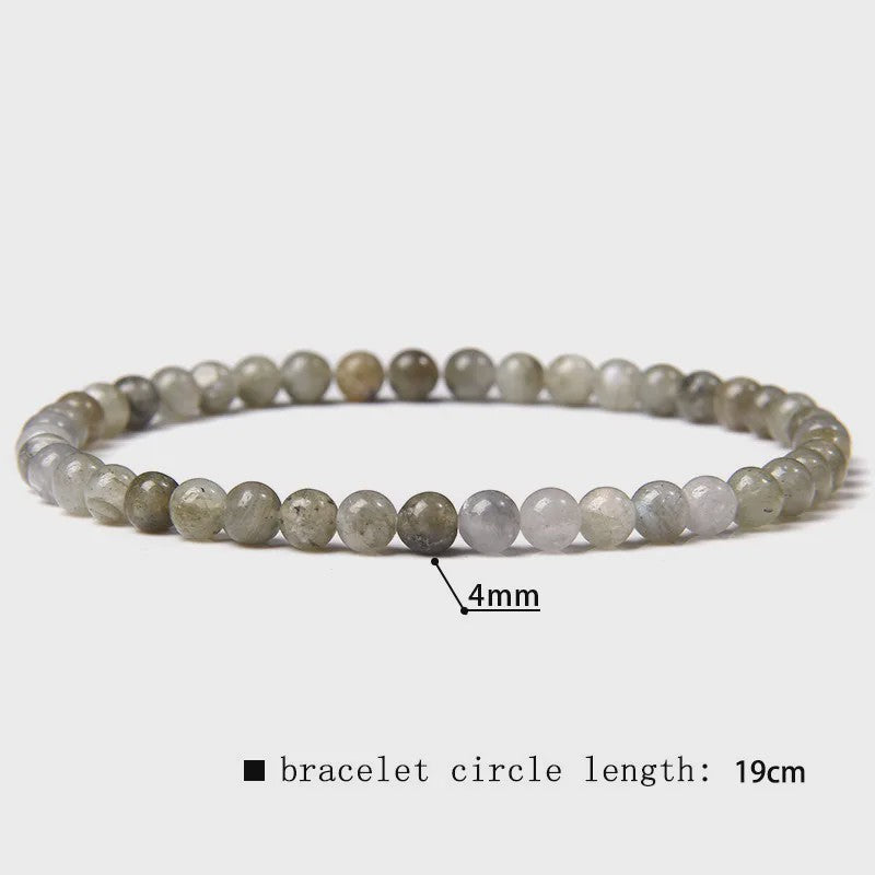 Natuursteen Armband met Kwarts, Kattenoog, Jades & Aquamarijn Kralen - Stretch Bangle voor Dames & Heren