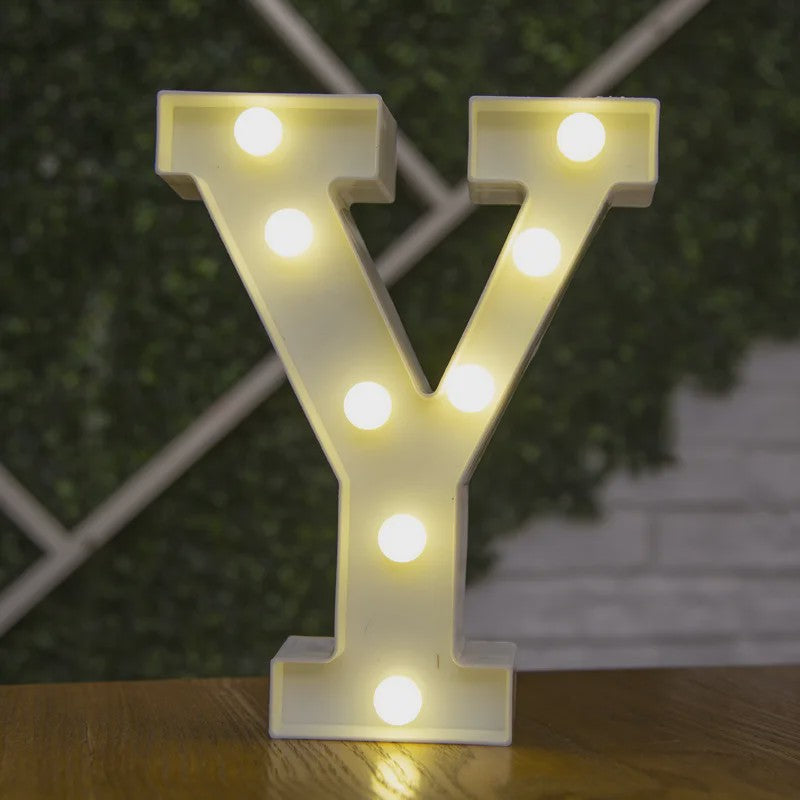 Decoratieve LED Letter & Cijfer Lampen - Creëer Sfeer met Warm Licht