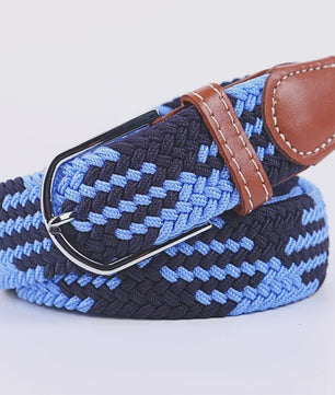 Unisex Gevlochten Elastische Riem met Pin Gesp - 107-130cm