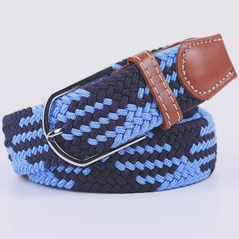 Unisex Gevlochten Elastische Riem met Pin Gesp - 107-130cm