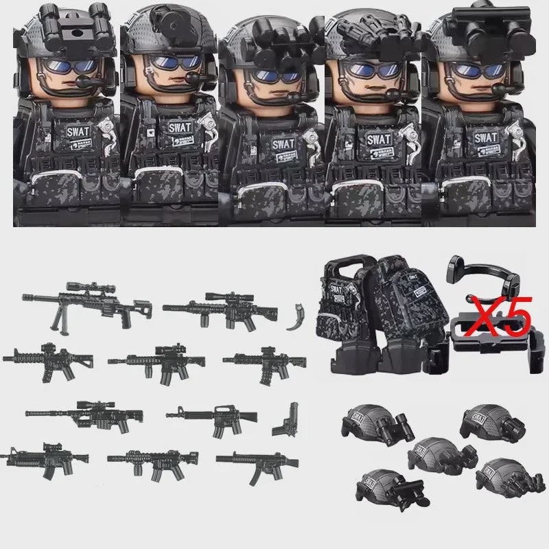 Bouwstenen Militaire Special Forces Commando Figuren met Wapens