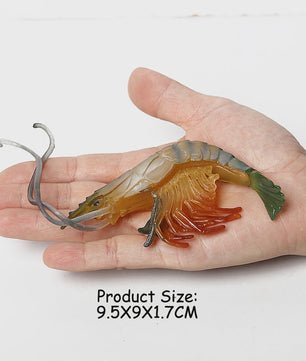 Educatieve Prehistorische Zeedieren Figuren Set: Baculite, Opabinia, Krab & Meer