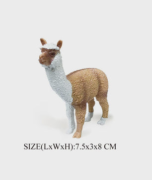 Realistische Alpaca & Kameel Figuren Set - Handgeschilderd, Educatief Speelgoed