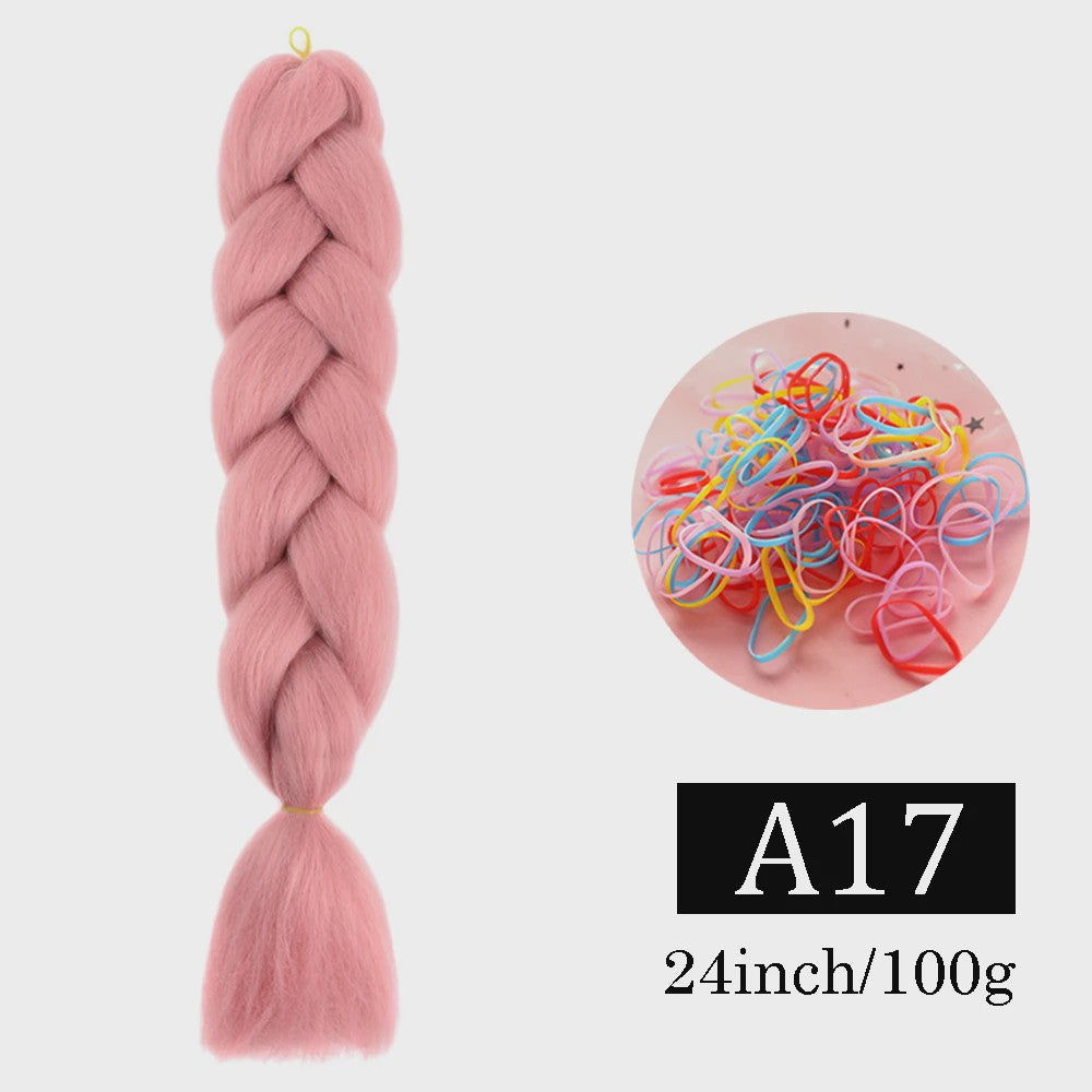 24 Inch Jumbo Braids Haarverlenging - Synthetisch Vlechtkapsel met Ombre Kleuren
