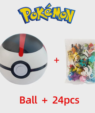 Set van 24 Pokemon Figuren - Diverse Stijlen, 2-3cm - Pikachu, Pokeball & Meer - Leuk Cadeau