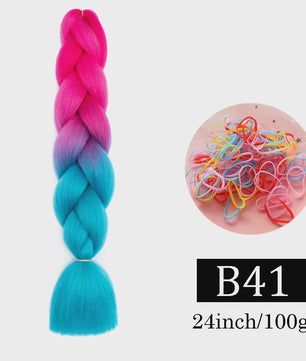24 Inch Jumbo Braids Haarverlenging - Synthetisch Vlechtkapsel met Ombre Kleuren