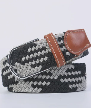 Unisex Gevlochten Elastische Riem met Pin Gesp - 107-130cm
