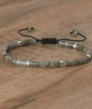 Natuurlijke Blauwe Emperor Steen Kralen Armband - Verstelbaar & Uniek