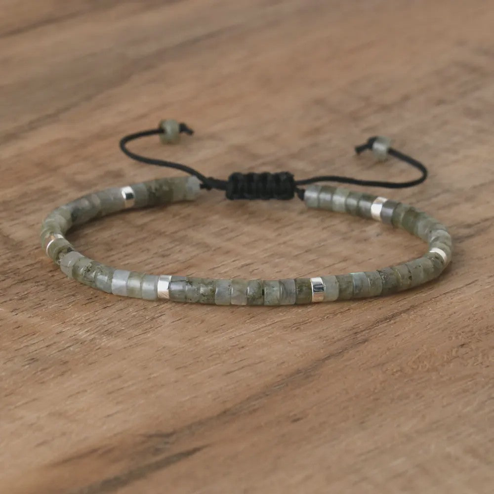 Natuurlijke Blauwe Emperor Steen Kralen Armband - Verstelbaar & Uniek