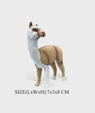Realistische Alpaca & Kameel Figuren Set - Handgeschilderd, Educatief Speelgoed