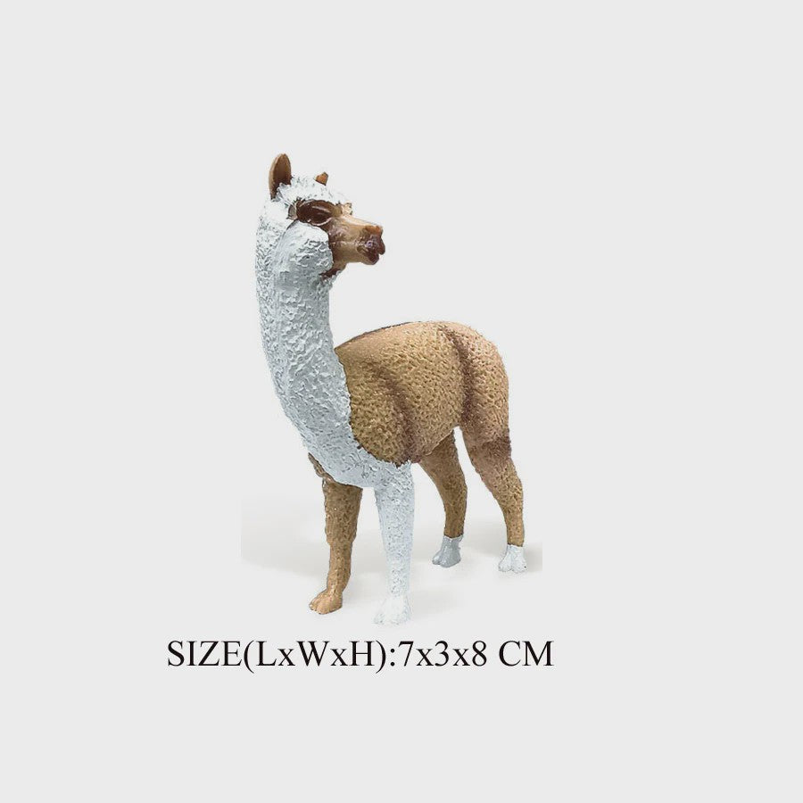 Realistische Alpaca & Kameel Figuren Set - Handgeschilderd, Educatief Speelgoed