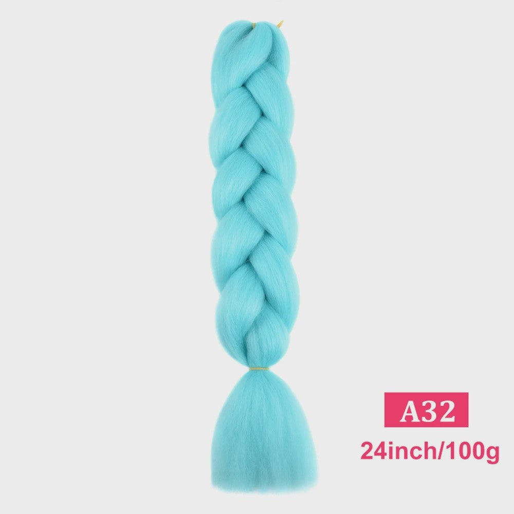 24 Inch Jumbo Braids Haarverlenging - Synthetisch Vlecht Haar in Kleurrijke Tinten