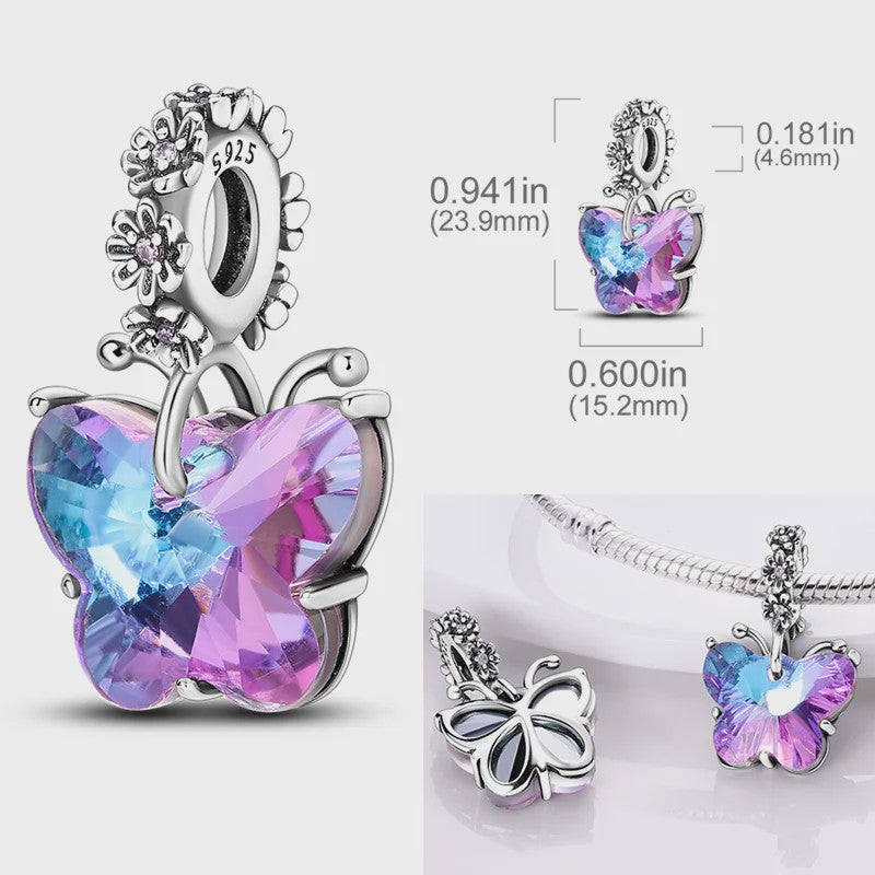 925 Sterling Zilveren Bedel: Vlinder & Vuurvliegje - DIY Sieraden voor Armband & Ketting