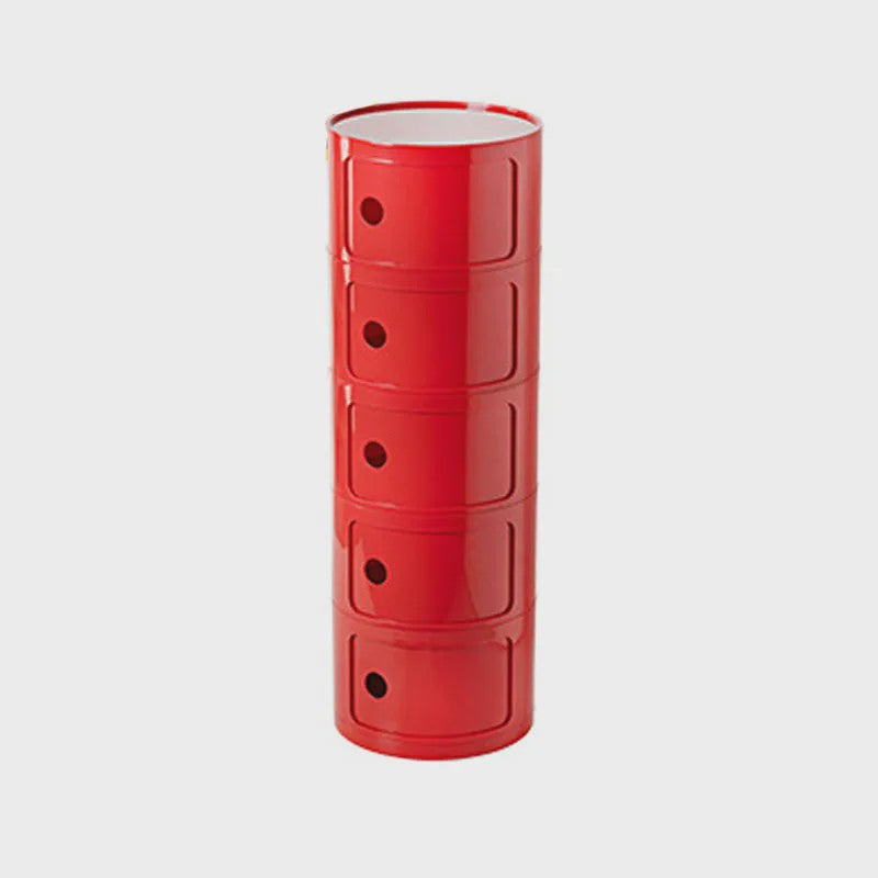 Moderne Ronde Nachtkastje - Minimalistisch Plastic Bijzetkastje
