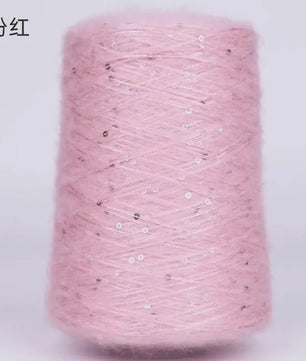 Zacht Pluche Mohair Garen met Pailletten - Kleurrijk Brei-, Haak- en Naaigaren (520g)