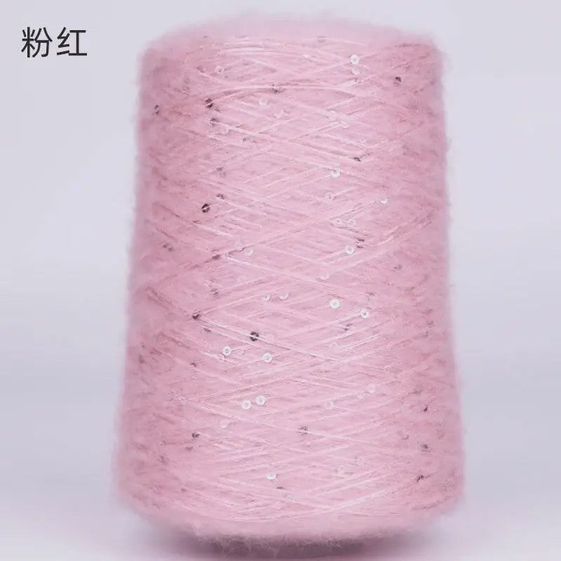 Zacht Pluche Mohair Garen met Pailletten - Kleurrijk Brei-, Haak- en Naaigaren (520g)