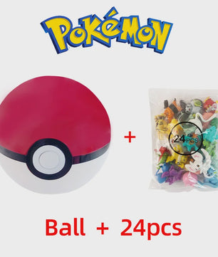 Set van 24 Pokemon Figuren - Diverse Stijlen, 2-3cm - Pikachu, Pokeball & Meer - Leuk Cadeau