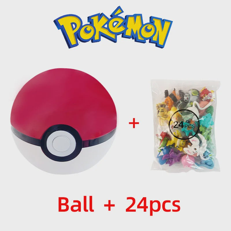 Set van 24 Pokemon Figuren - Diverse Stijlen, 2-3cm - Pikachu, Pokeball & Meer - Leuk Cadeau