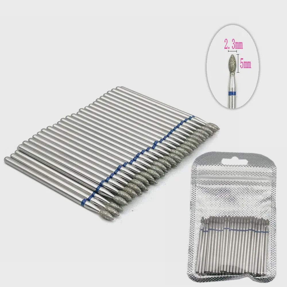 50 Stuks Diamant Freesjes Set - 2.35mm Schacht voor Nagel- en Tandheelkundig Gebruik