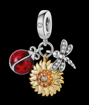 925 Sterling Zilveren Bedel: Vlinder & Vuurvliegje - DIY Sieraden voor Armband & Ketting