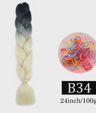 24 Inch Jumbo Braids Haarverlenging - Synthetisch Vlechtkapsel met Ombre Kleuren