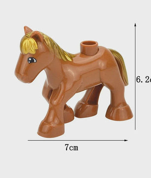 Grote Bouwstenen Dierenpark & Boerderij Figuren - Compatibel met Duplo