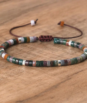 Natuurlijke Blauwe Emperor Steen Kralen Armband - Verstelbaar & Uniek