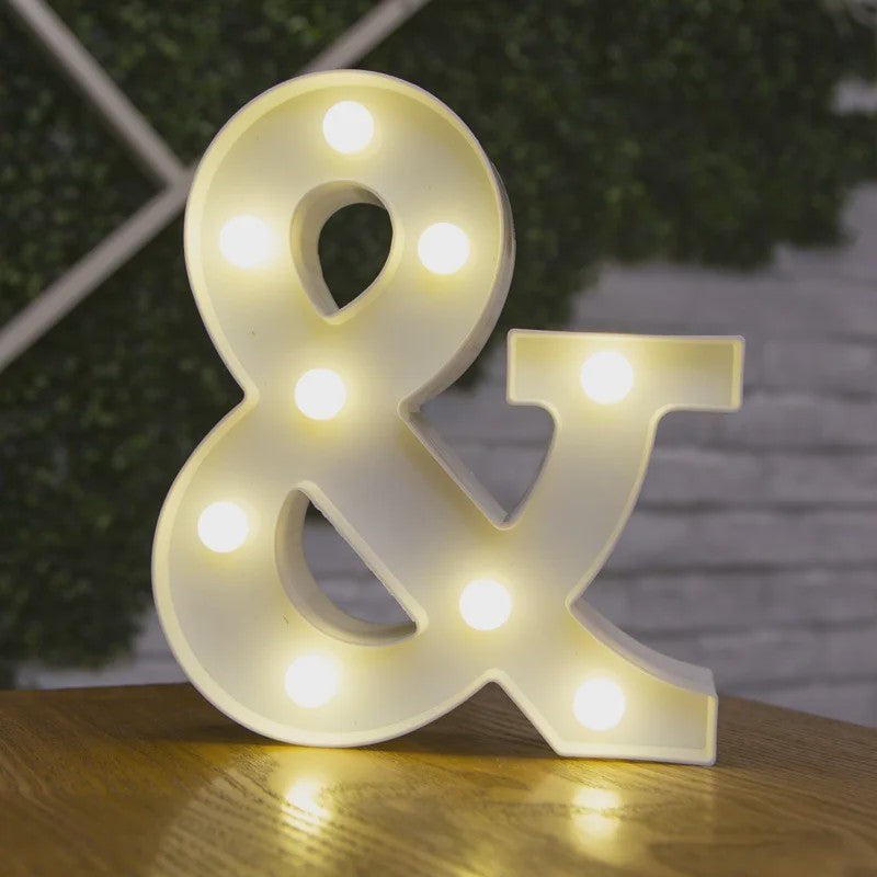 Decoratieve LED Letter & Cijfer Lampen - Creëer Sfeer met Warm Licht