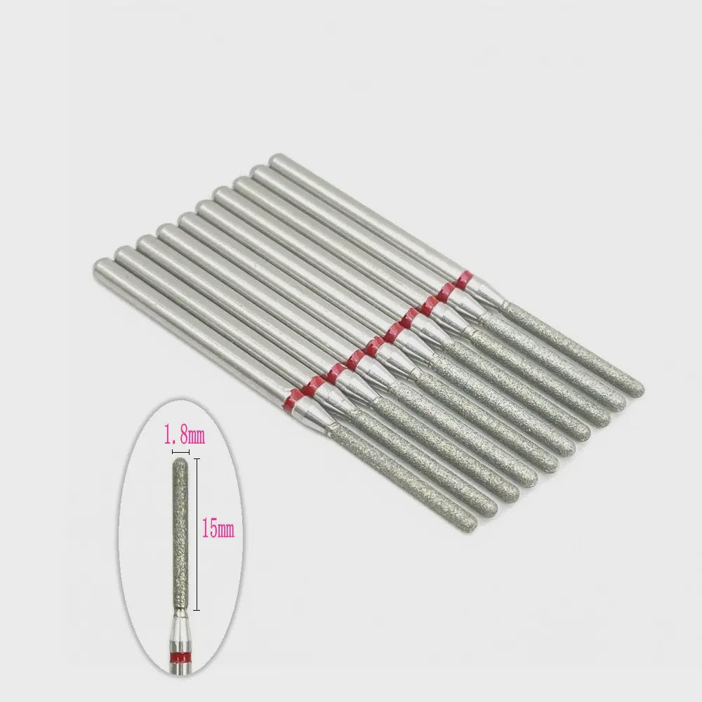 10x Diamant Freesbits Set - 2.35mm Schacht voor Tandheelkunde & Nagelstyling