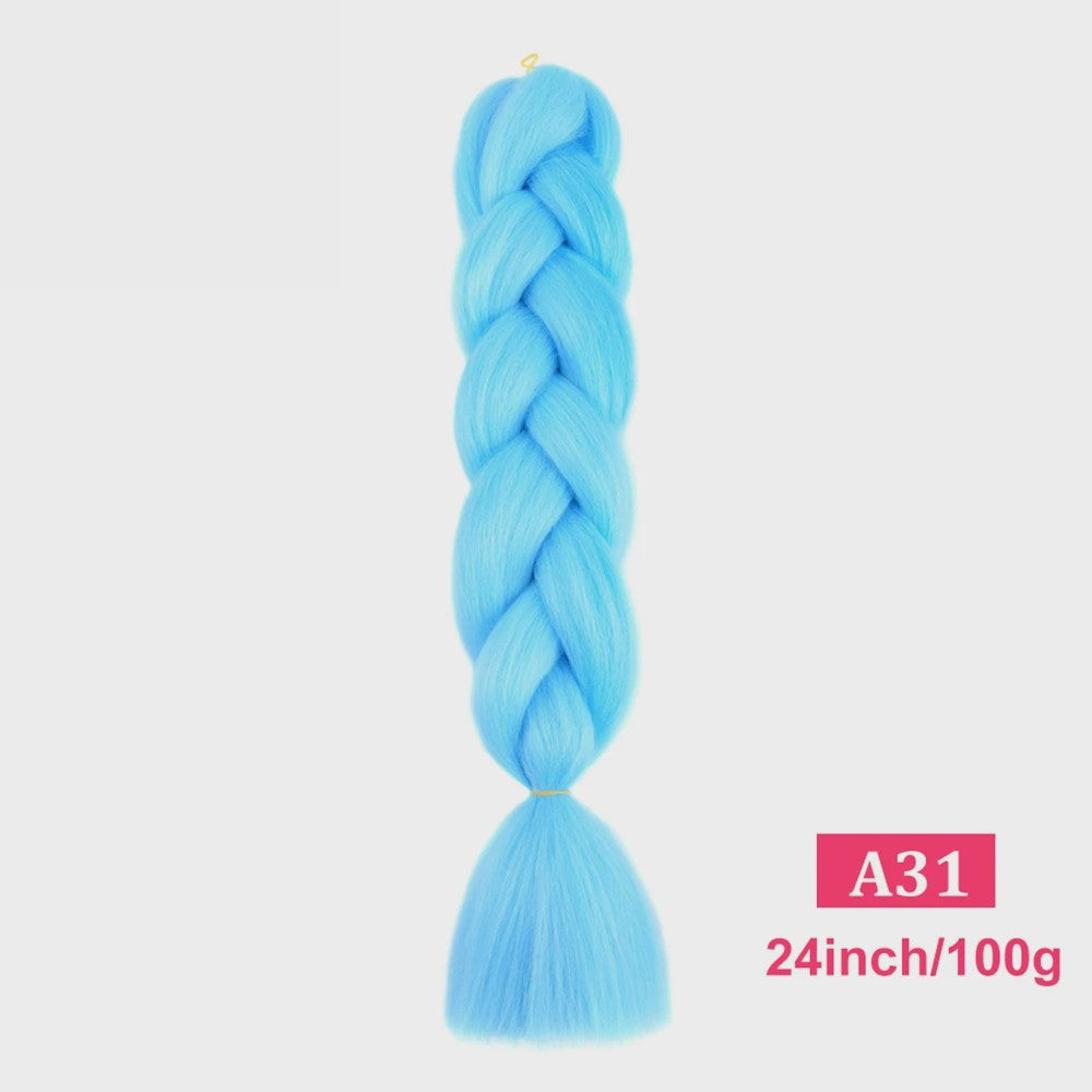 24 Inch Jumbo Braids Haarverlenging - Synthetisch Vlecht Haar in Kleurrijke Tinten