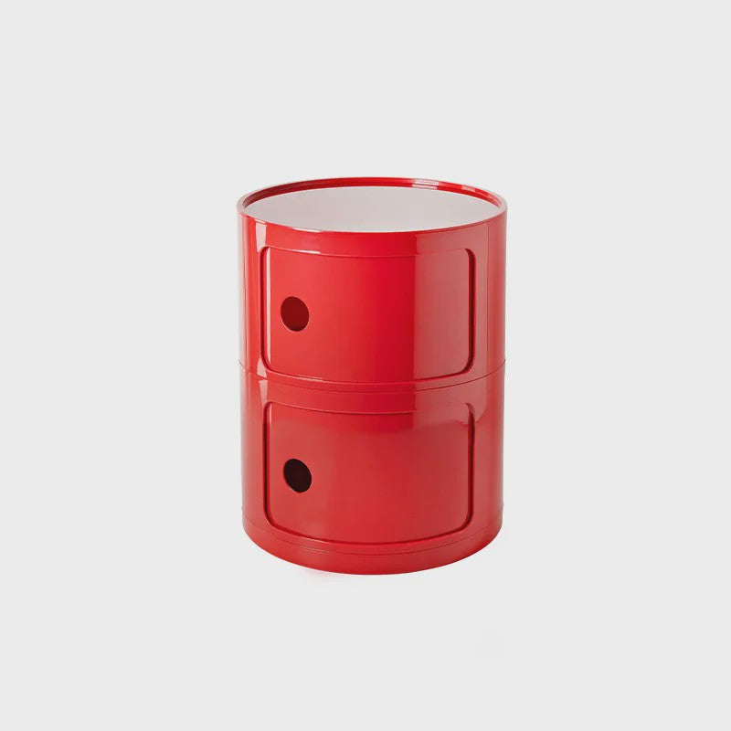 Moderne Ronde Nachtkastje - Minimalistisch Plastic Bijzetkastje