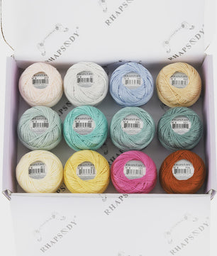 Rhapsody Pearl Cotton Garen Set - Maat 8 - 12 Bollen voor Haken, Borduren & Knutselen