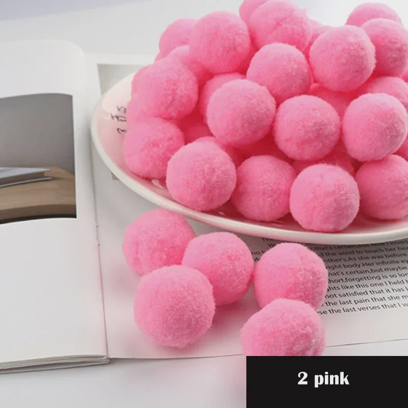 Mix van Zachte Pompoms (8-30mm) voor Knutselen, Decoratie & Speelgoed