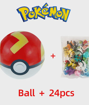 Set van 24 Pokemon Figuren - Diverse Stijlen, 2-3cm - Pikachu, Pokeball & Meer - Leuk Cadeau