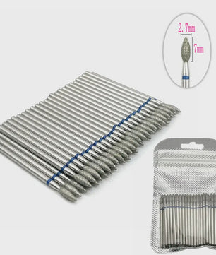 50 Stuks Diamant Freesjes Set - 2.35mm Schacht voor Nagel- en Tandheelkundig Gebruik
