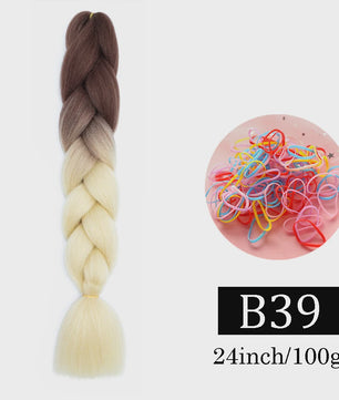 24 Inch Jumbo Braids Haarverlenging - Synthetisch Vlechtkapsel met Ombre Kleuren