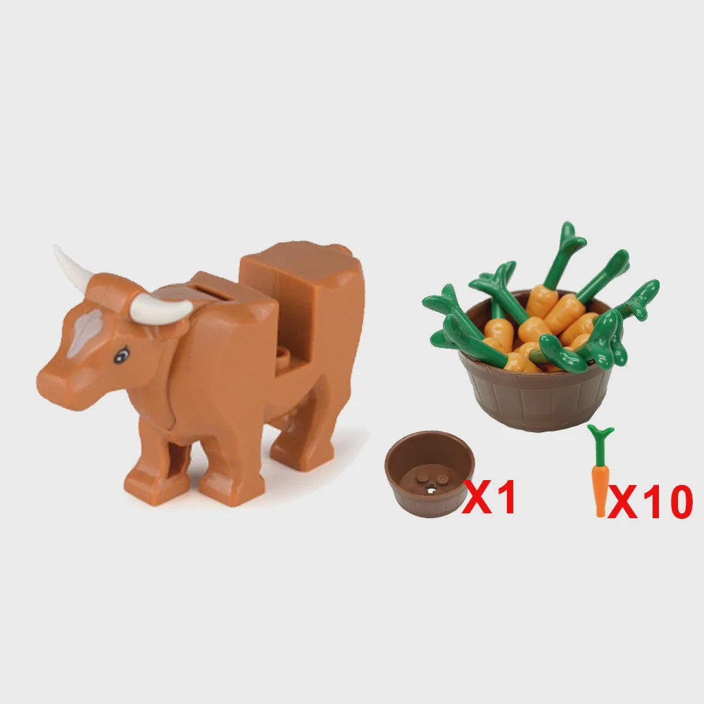 Bouwstenen Dierenpark & Boerderij: Varkens, Kippen, Panda's, Olifanten en Meer - Speelgoed Bouwpakket