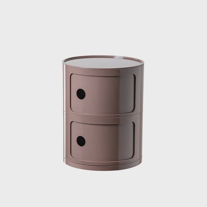 Moderne Ronde Nachtkastje - Minimalistisch Plastic Bijzetkastje