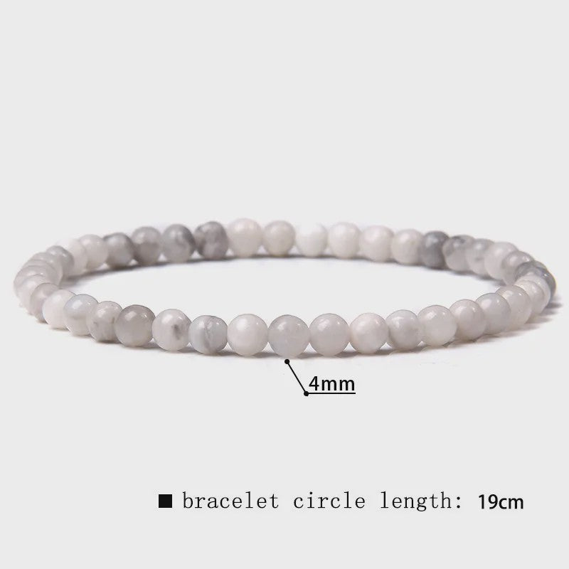 Natuursteen Armband met Kwarts, Kattenoog, Jades & Aquamarijn Kralen - Stretch Bangle voor Dames & Heren