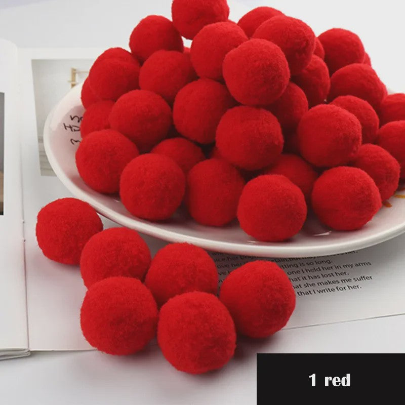 Mix van Zachte Pompoms (8-30mm) voor Knutselen, Decoratie & Speelgoed
