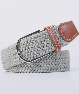 Unisex Gevlochten Elastische Riem met Pin Gesp - 107-130cm