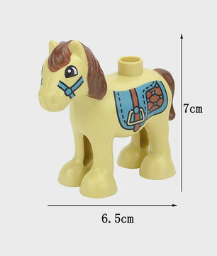 Grote Bouwstenen Dierenpark & Boerderij Figuren - Compatibel met Duplo