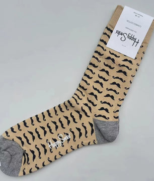 Happy Socks Heren Mid-tube Sokken - Pure Katoen, Klassiek Comfort - Maat 41-46