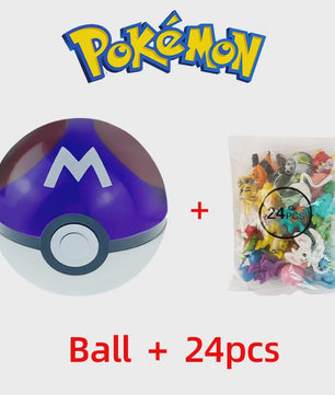 Set van 24 Pokemon Figuren - Diverse Stijlen, 2-3cm - Pikachu, Pokeball & Meer - Leuk Cadeau
