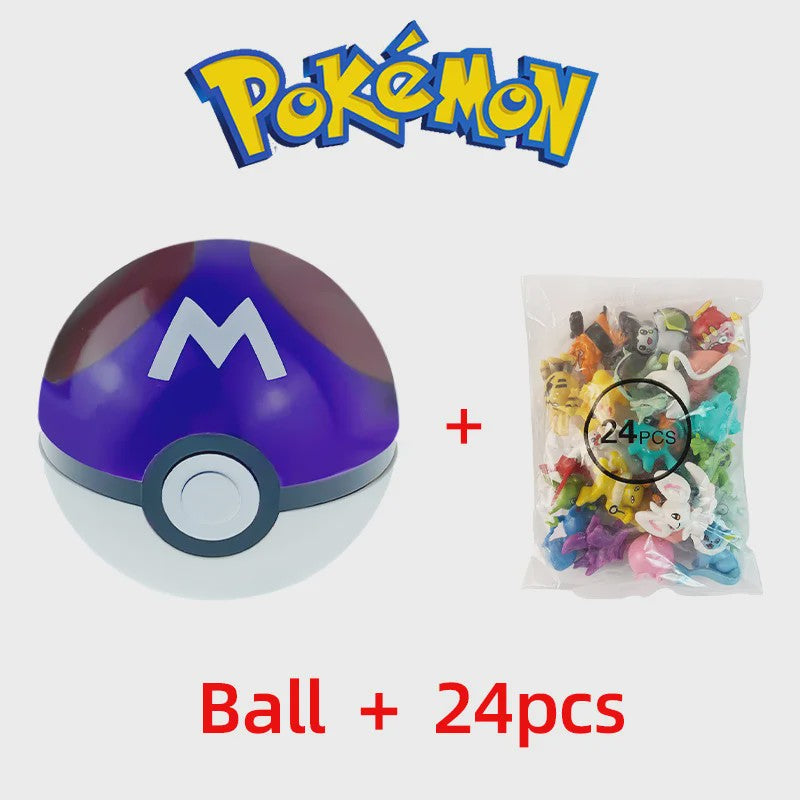 Set van 24 Pokemon Figuren - Diverse Stijlen, 2-3cm - Pikachu, Pokeball & Meer - Leuk Cadeau