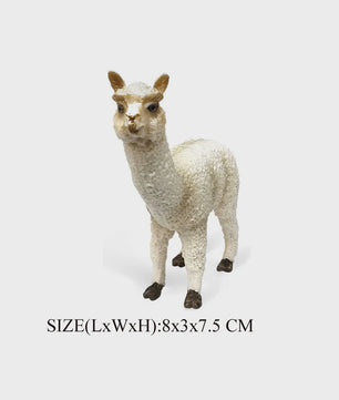 Realistische Alpaca & Kameel Figuren Set - Handgeschilderd, Educatief Speelgoed