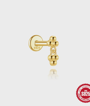 925 Sterling Zilveren Kolibrie Oorbellen Dames - 18K Goudkleurig Platte Achterkant Studs