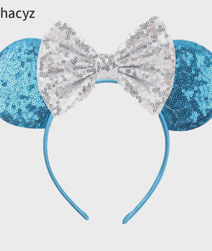 Chique Sequin Mickey Oortjes Diadeem met Strik - Feestelijk Haaraccessoire voor Kinderen & Dames