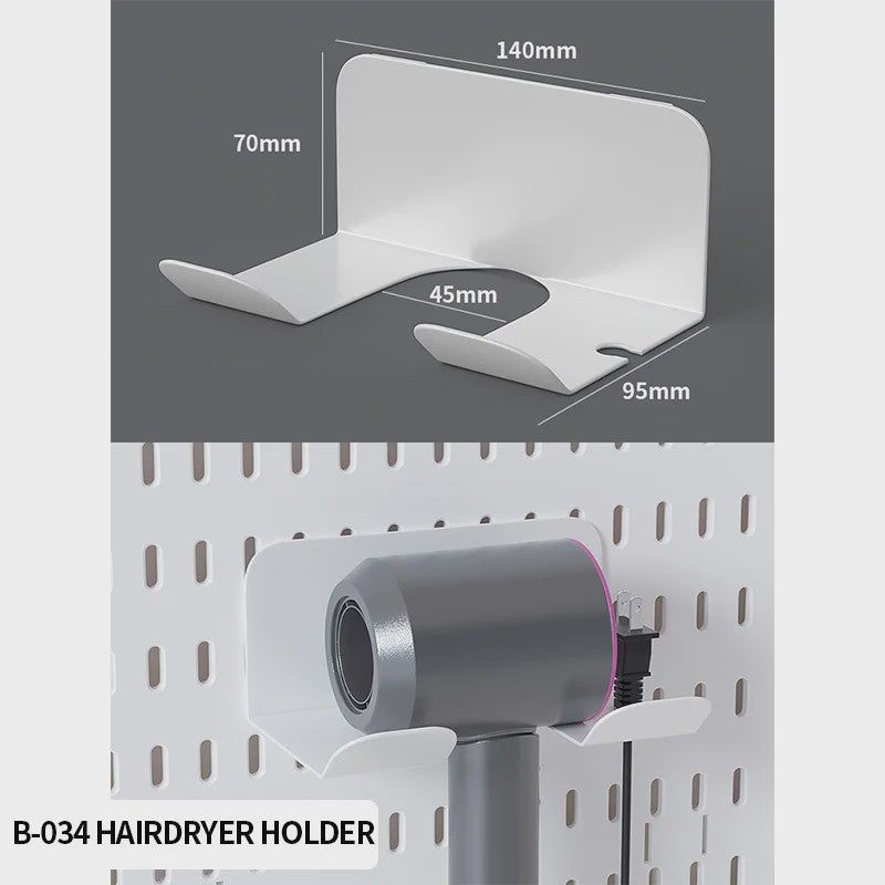Modulaire Bureau Pegboard Organizer - Wandmontage, Staand & Clip-on
